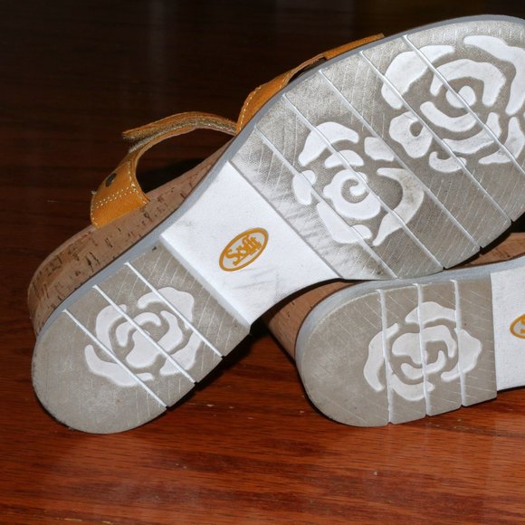 SOFFT CYNDY LEMON wedge strappy shoes sandals size 10M - Picture 3 of 11